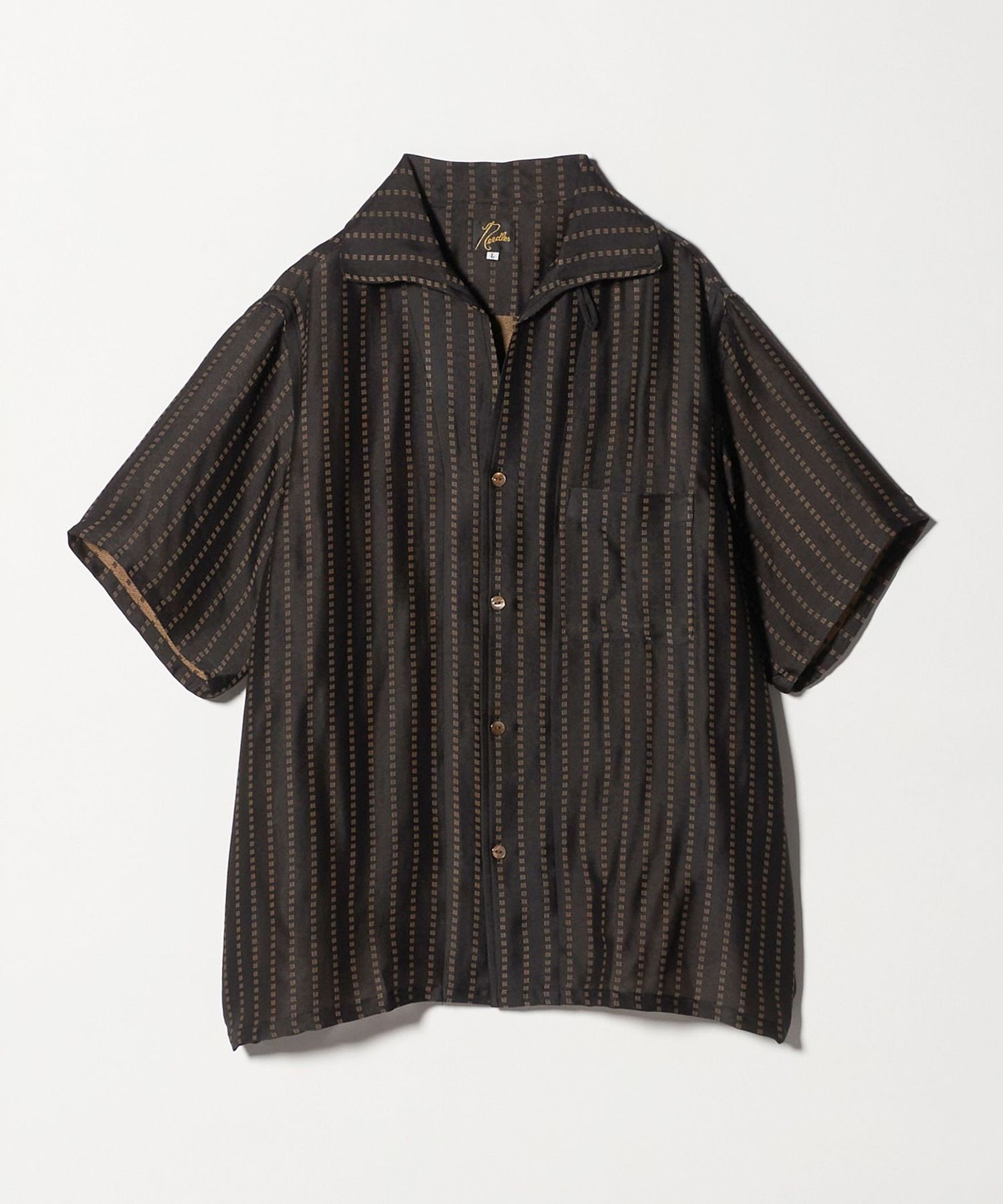 NEEDLES＞イタリアンカラー ジャガード シャツ