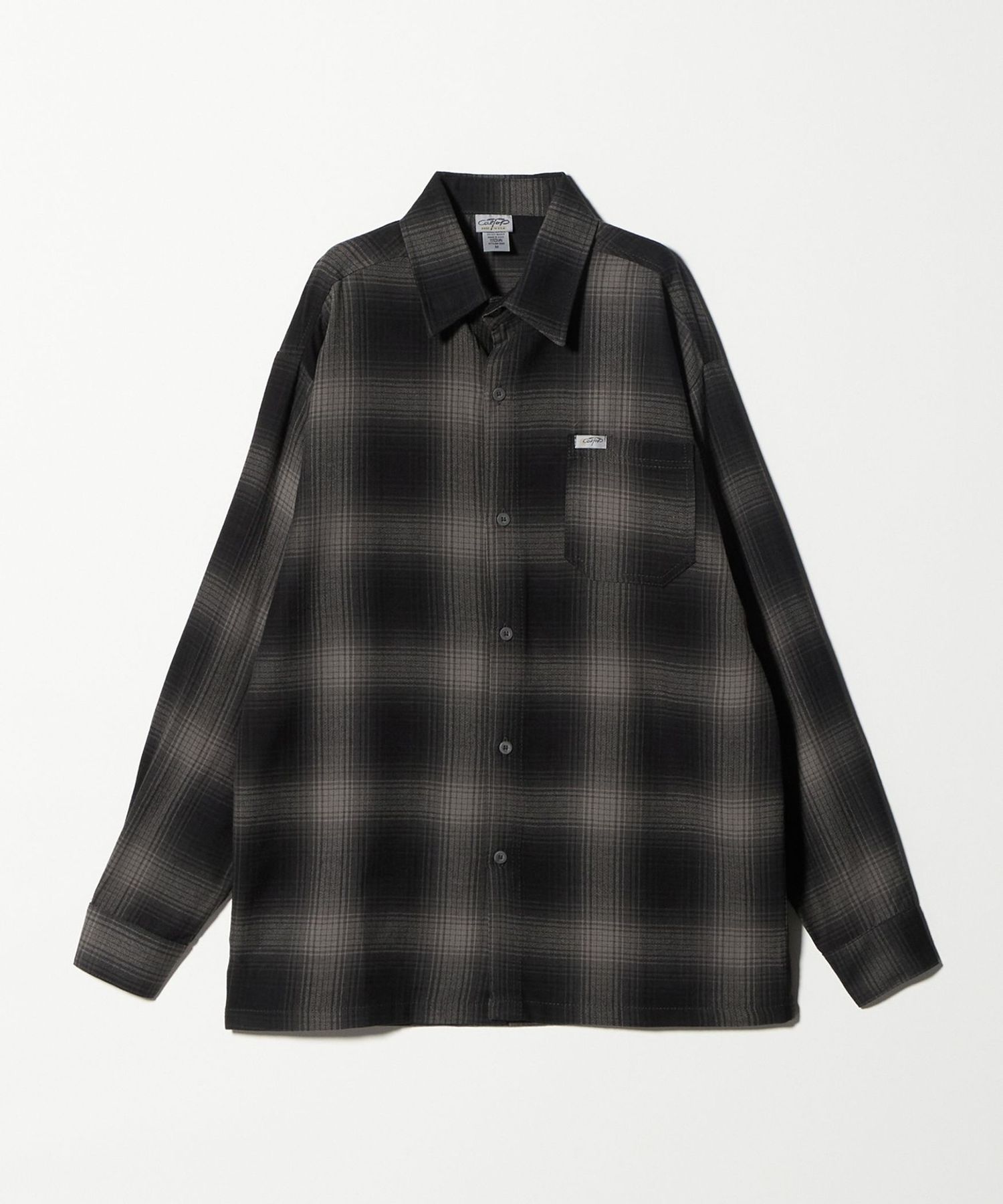 CalTop＞オンブレ チェック ロングスリーブ シャツ
