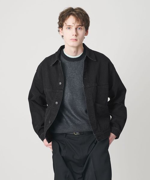 BEAUTY&YOUTH/フェード ブラック デニム ブルゾン/デニムジャケット