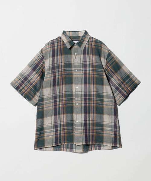 KAPTAIN SUNSHINE/＜KAPTAIN SUNSHINE＞GAUZE PLAID PLAIN SHORT SLEEVE SHIRT/シャツ/シャツ / ブラウス