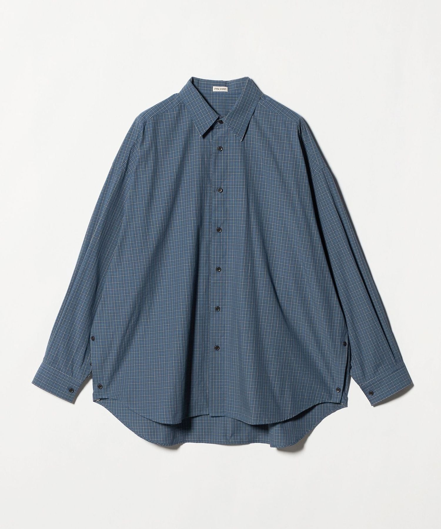 INSCRIRE＞COTTON CHECK CAPE SHIRT/シャツ