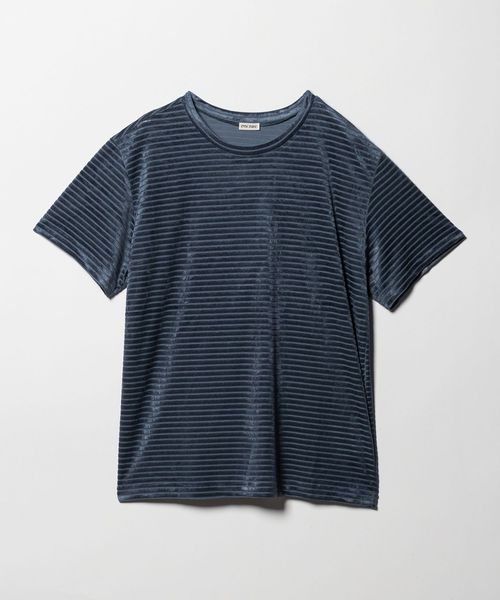 INSCRIRE/＜INSCRIRE＞VELOUR BORDER T―SHIRT/Tシャツ/Tシャツ / カットソー