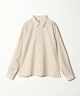 H BEAUTY&YOUTH/＜H＞ウーステッド ピンストライプ スリット レギュラーカラーシャツ/シャツ / ブラウス