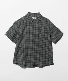 coor/＜coor＞ウィンクル チェック ハーフシャツ/シャツ / ブラウス