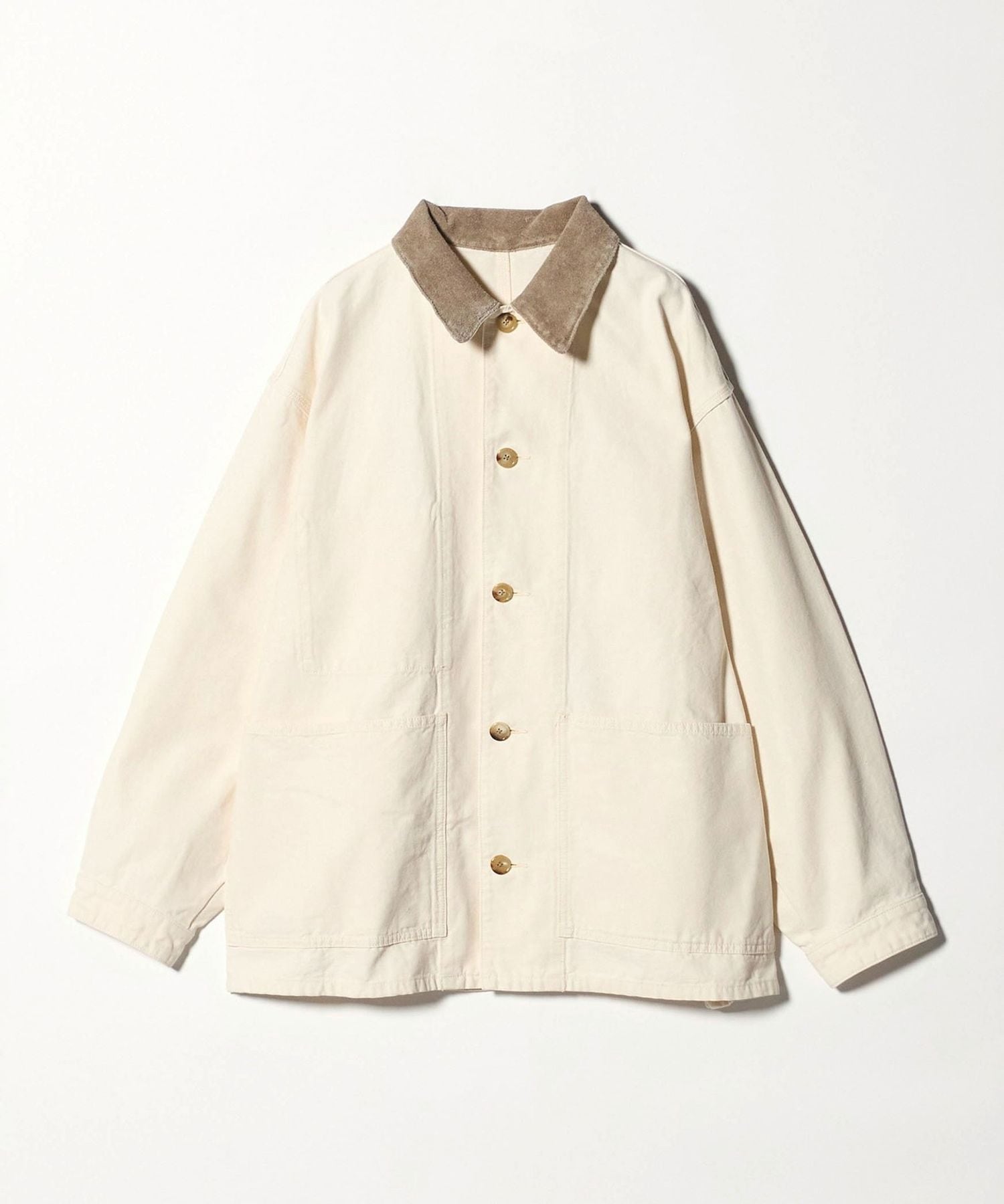 H＞フェード レザーカラー カバーオール 2