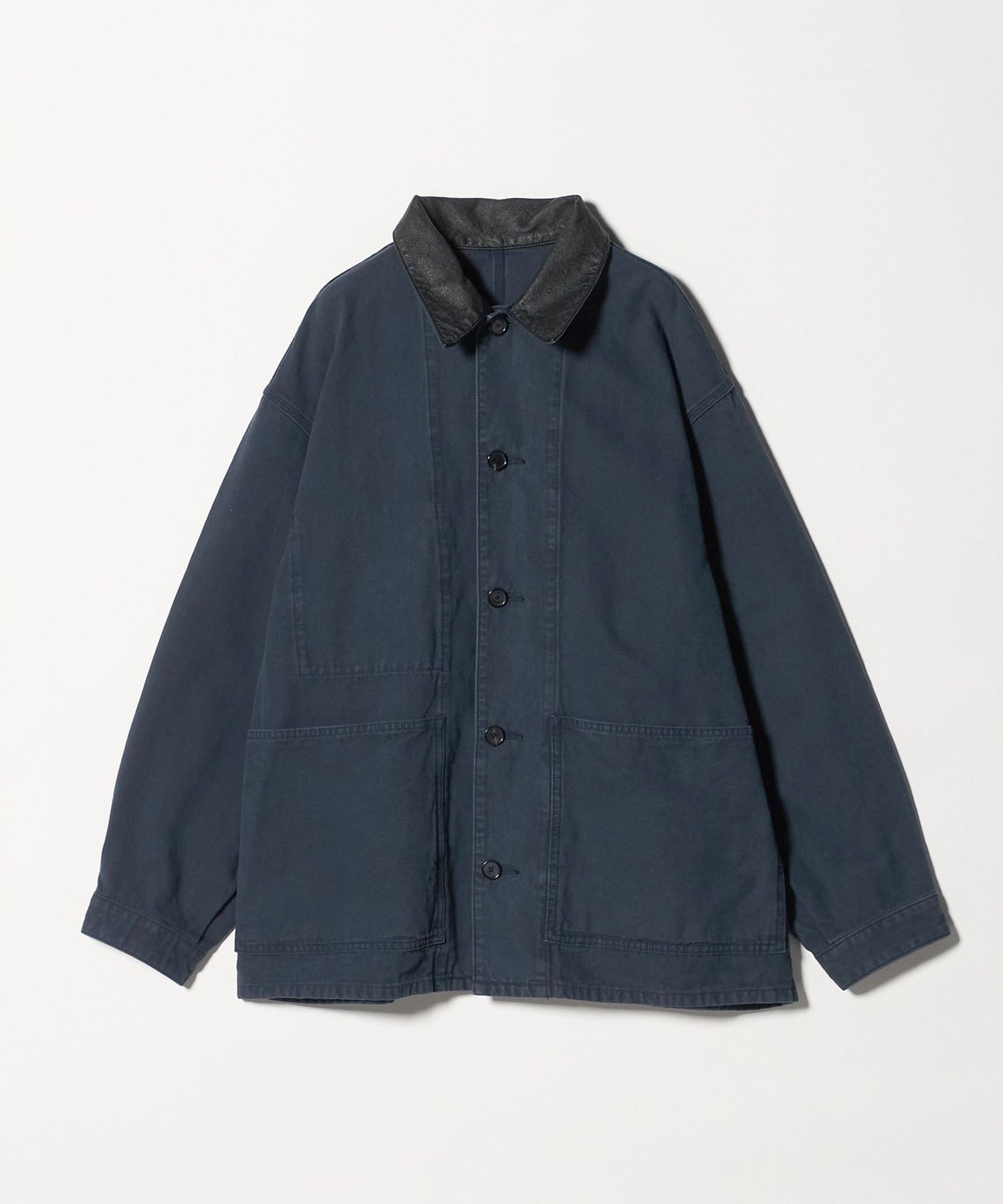 H＞フェード レザーカラー カバーオール 2