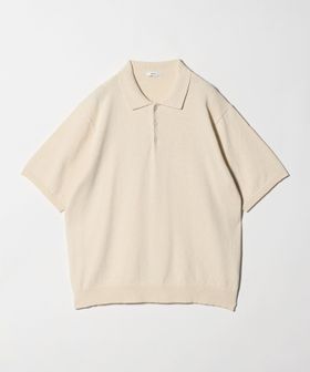 ATON/＜ATON＞BOUCLE HALF SLEEVE POLO COLLAR SWEATER/ニット/ニット / セーター