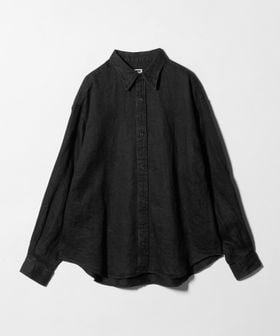 H BEAUTY&YOUTH/＜H＞リネン ブラック レギュラーカラーシャツ/シャツ / ブラウス