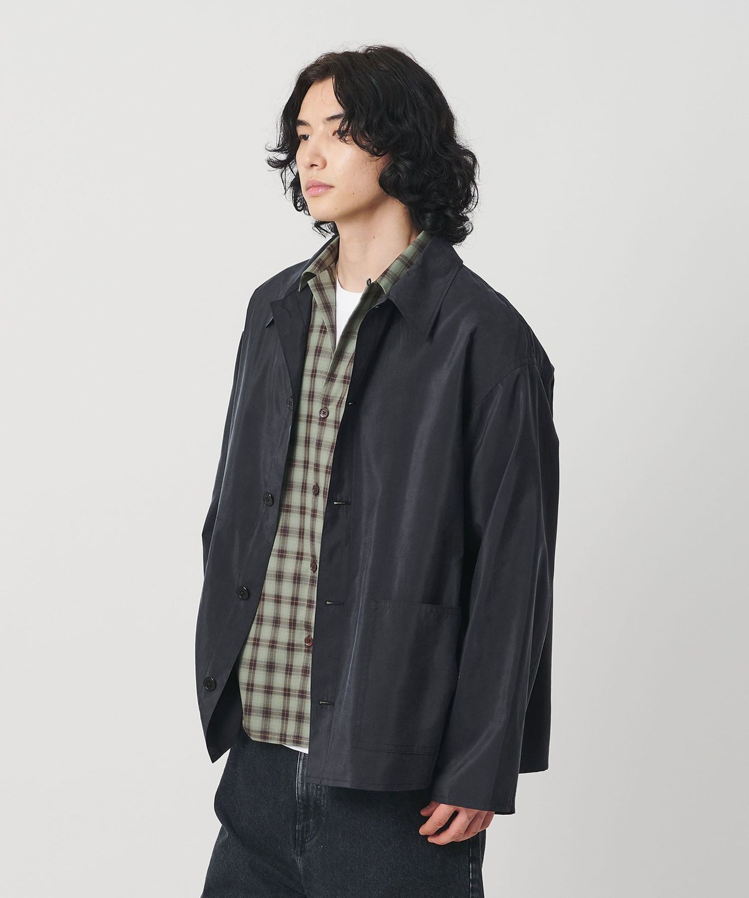 H＞シルクナイロン カバーオール