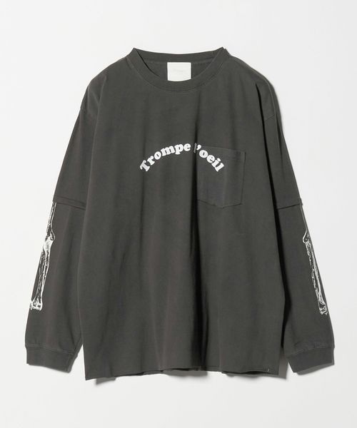 TODAY edition/＜TODAY edition＞TROMPE L’OEIL 2 LONG SLEEVE T―SHIRT/カットソー/Tシャツ / カットソー
