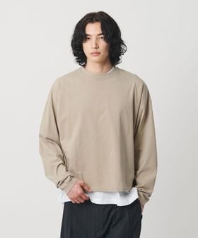 H BEAUTY&YOUTH/＜H＞マイクロパウダリー クロップドクルーネック/Tシャツ / カットソー