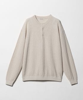 BEAUTY&YOUTH/テクスチャード 3ボタン ヘンリーネック ニット ウォッシャブル/ニット / セーター