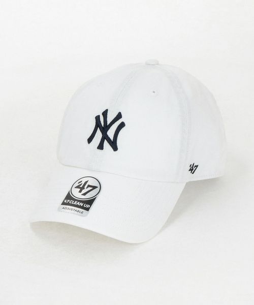 Sporty&Rich/＜Sporty&Rich＞YANKEES SERIF CAP‐WHITE/NAVY/キャップ/キャップ