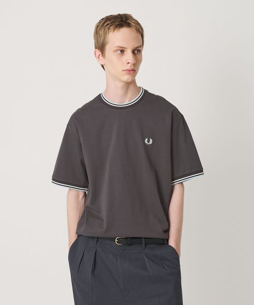 FRED PERRY/【別注】＜FRED PERRY＞ツインティップ クルーネック Tシャツ/Tシャツ / カットソー
