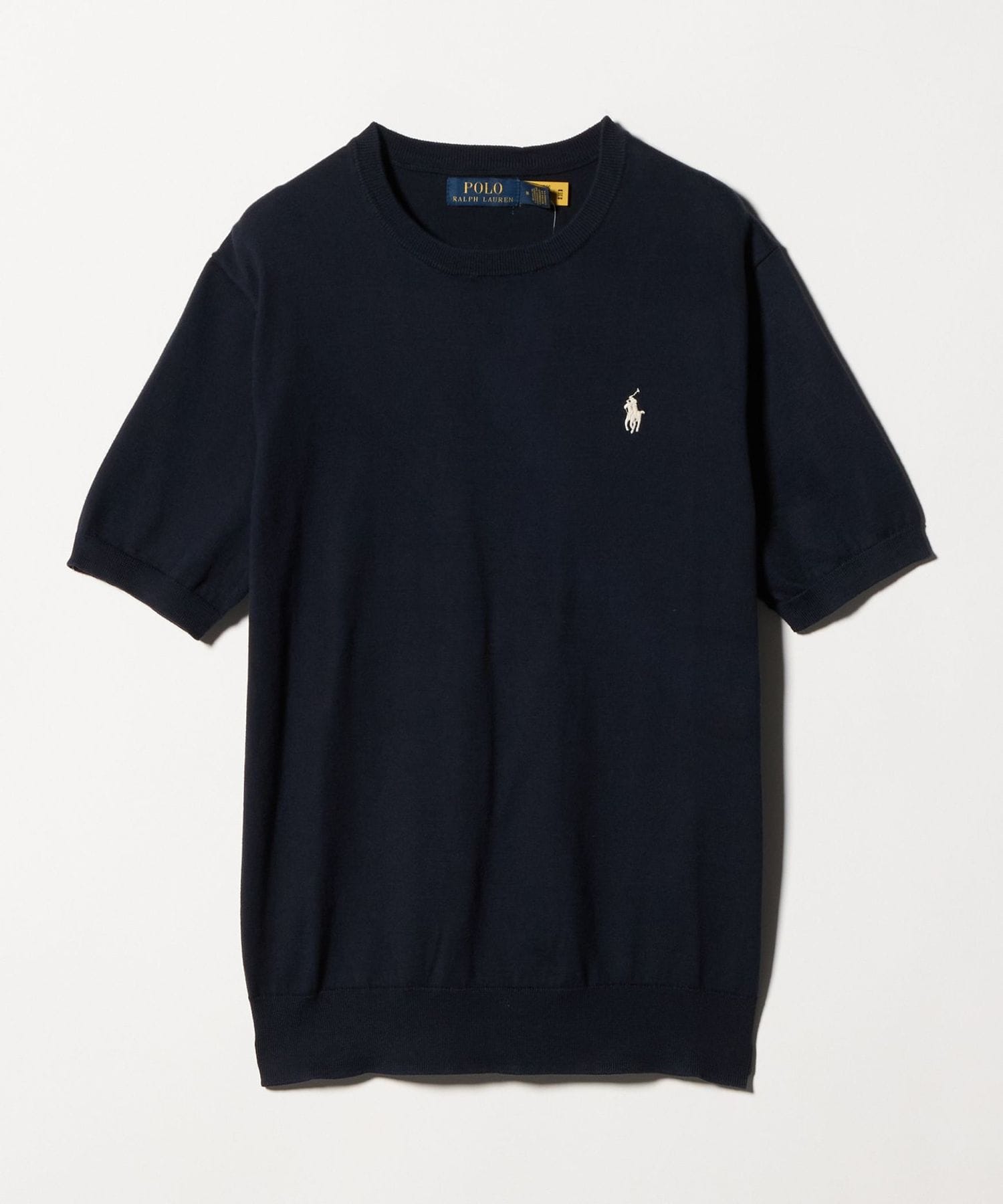 POLO RALPH LAUREN＞クルーネック コットン ショートスリーブ ニット