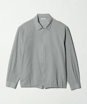 BEAUTY&YOUTH/シャーリング チェック ジップシャツ/シャツ / ブラウス