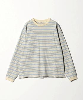 BEAUTY&YOUTH/オルタネイトボーダー ボリュームスリーブ クルーネック カットソー/Tシャツ / カットソー