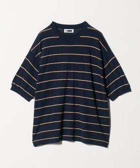 H BEAUTY&YOUTH/＜H＞スリーク ウール ボーダー クルーネック ショートスリーブ/ニット / セーター