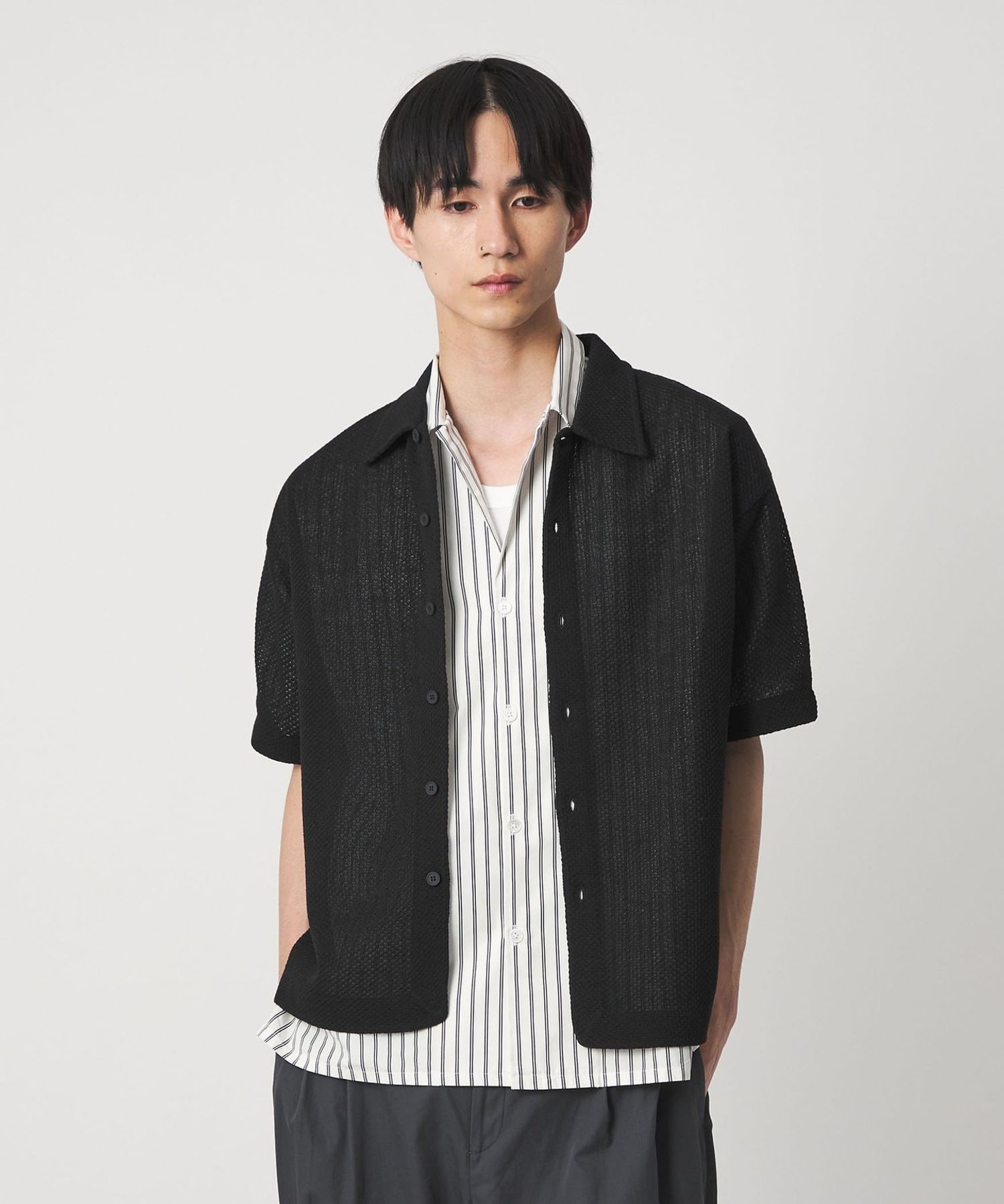 ＜H＞ポリエステル リネン リンクス ニットシャツ(L) 1200026S1678_x1_c101.jpg