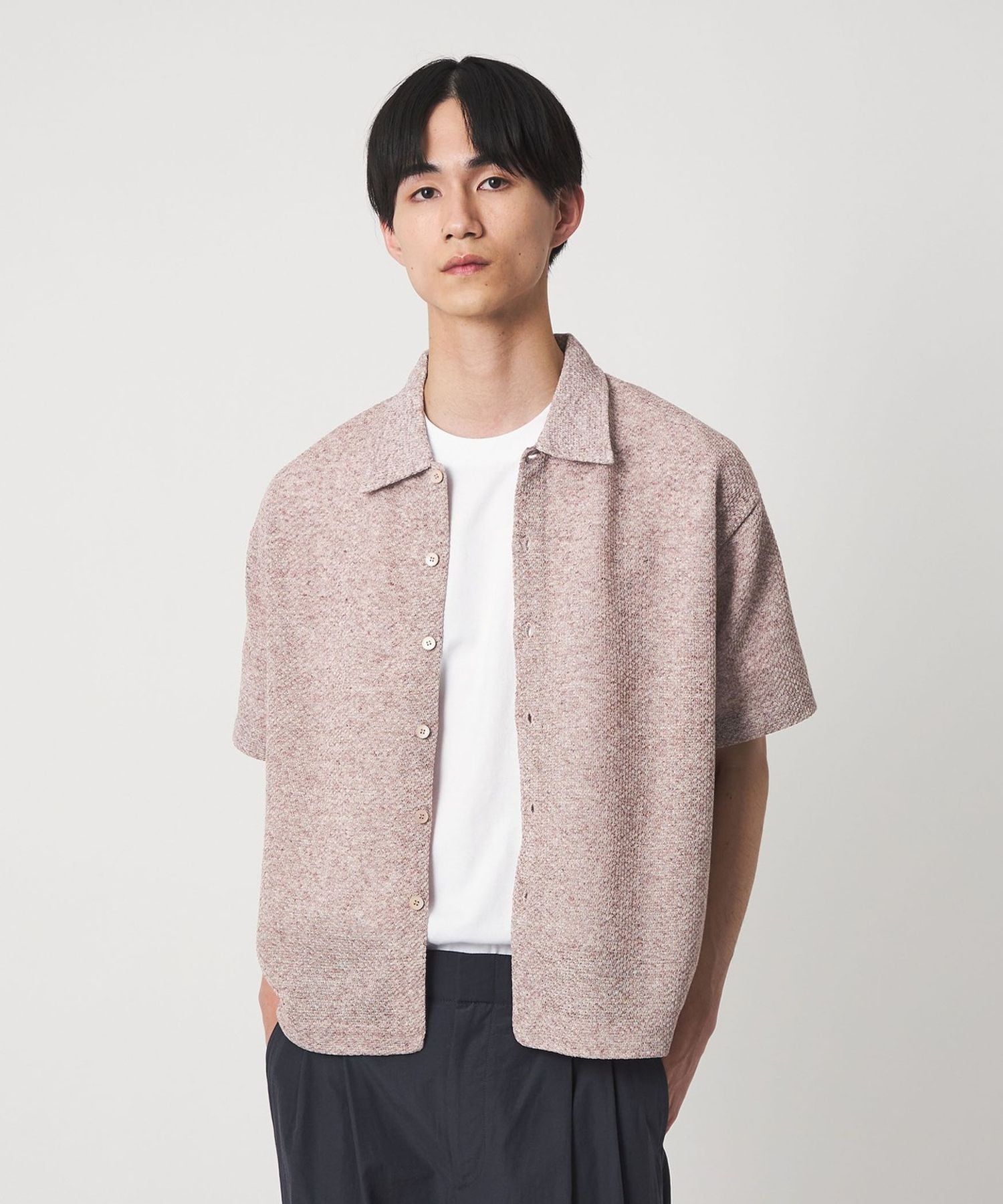 ＜H＞ポリエステル リネン リンクス ニットシャツ(L) 1200026S1678_l1_a006.jpg