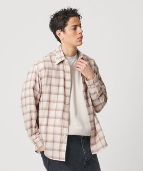 BEAUTY&YOUTH/レイヤード オンブレチェック レギュラー シャツ GRANDE TAPERD型/シャツ / ブラウス