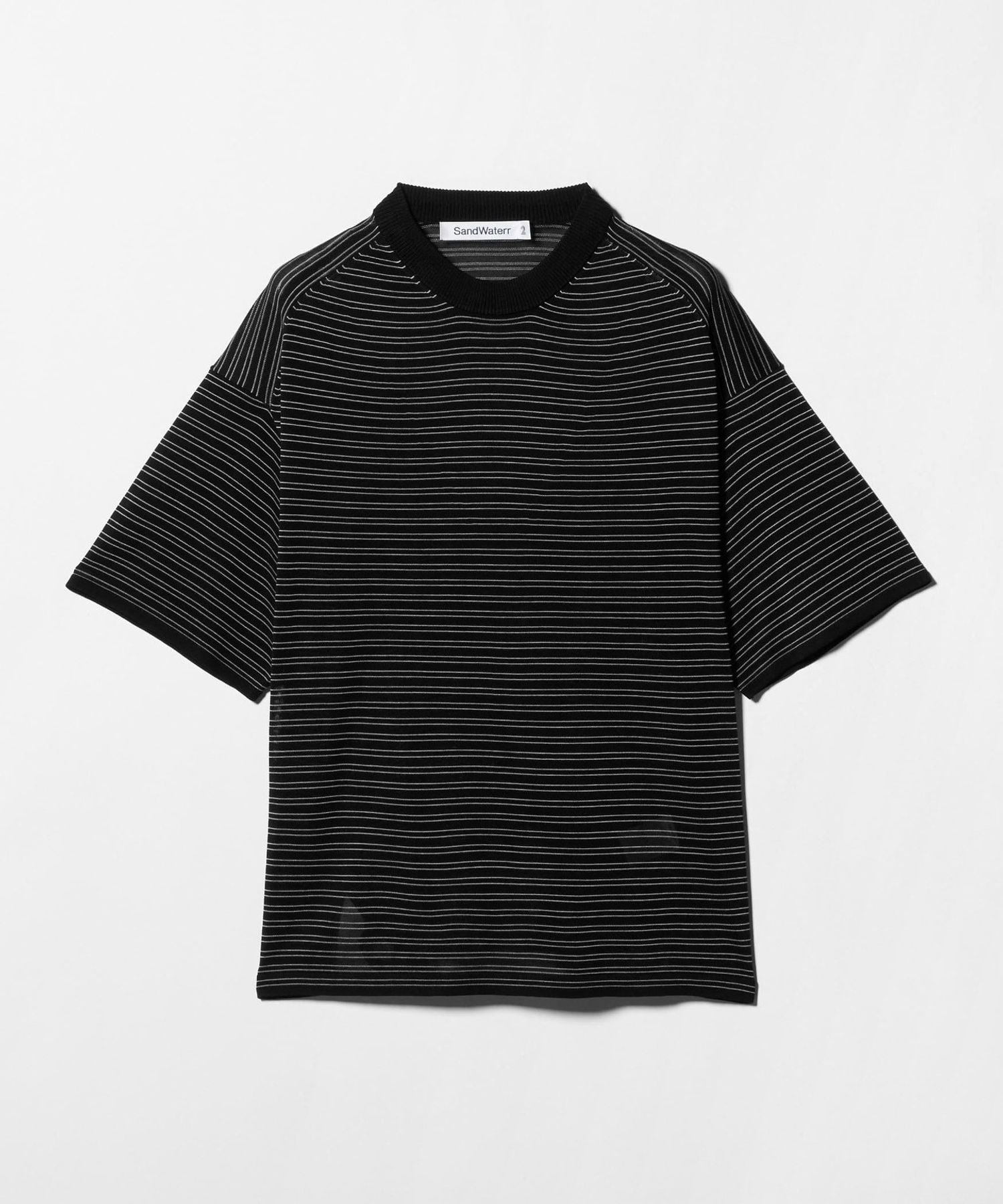 今期完売ドゥロワーショートスリーブボーダーカットソー2018SS SandWaterr＞ボーダー ショートスリーブ ニット Tシャツ