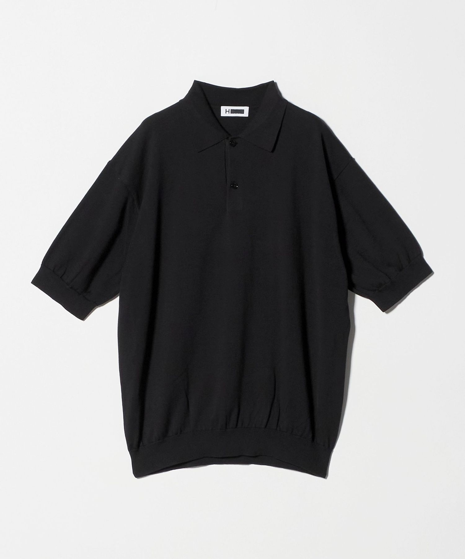 H beauty&youth 3/90 ガスコットンハイゲージ ポロ 黒 1200026S1916_x1_c101.jpg