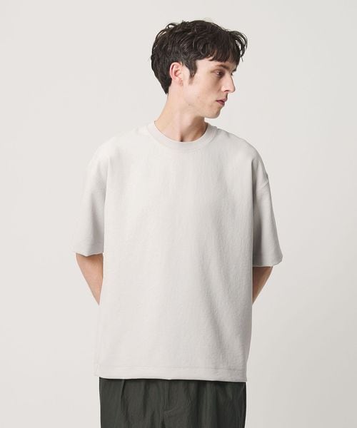 BEAUTY&YOUTH/フュージョンツイル クルーネック Tシャツ UVカット 透け防止 ストレッチ /Tシャツ / カットソー