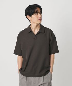 BEAUTY&YOUTH/フュージョン ツイル スキッパー Tシャツ UVカット 透け防止 ストレッチ/Tシャツ / カットソー