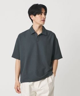 BEAUTY&YOUTH/フュージョン ツイル スキッパー Tシャツ UVカット 透け防止 ストレッチ/Tシャツ / カットソー