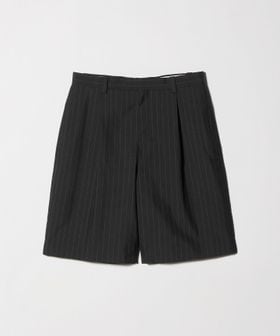 H BEAUTY&YOUTH/＜H＞ウールモヘヤ ピンストライプ 1プリーツワイドショートパンツ/ショート / ハーフパンツ