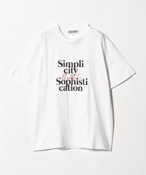 evergreen/＜evergreen＞SIMPLICITY プリント Tシャツ/Tシャツ / カットソー