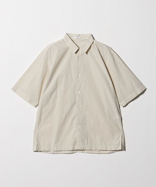 ATON/＜ATON＞SHRINK COTTON OVERSIZED HALF SLEEVE SHIRT/シャツ/シャツ / ブラウス