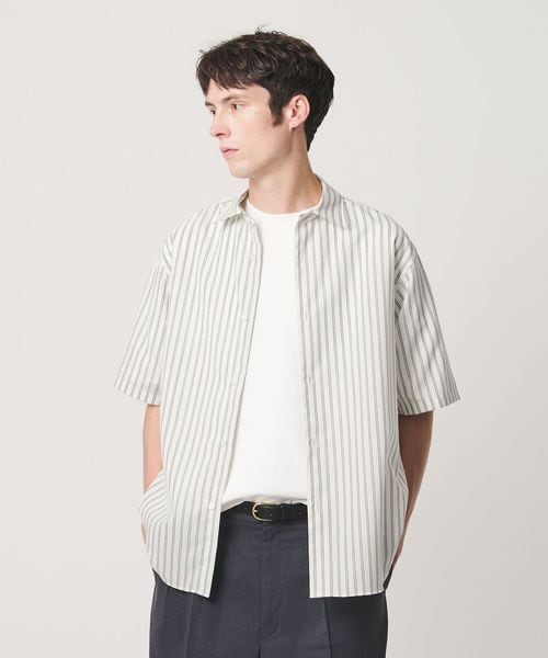 BEAUTY&YOUTH/尾州 ストライプ レギュラー ショートスリーブ シャツ GRANDE TAPERD型 ウォッシャブル MADE IN JAPAN/シャツ / ブラウス
