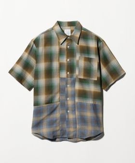 Jipijapa/【別注】＜Jipijapa＞ オンブレ チェック ショートスリーブ シャツ/シャツ / ブラウス