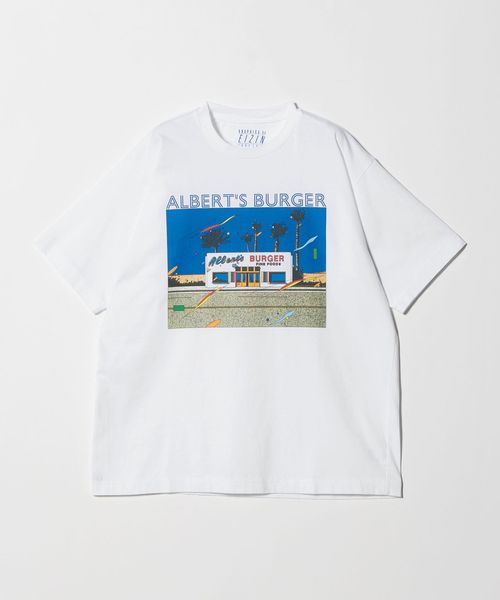 EIZIN SUZUKI/【別注】＜EIZIN SUZUKI＞ALBERT’S BURGER プリント Tシャツ/Tシャツ / カットソー