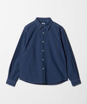 H BEAUTY&YOUTH/＜H＞オーバーダイ グリークチェック レギュラーカラーシャツ/シャツ / ブラウス
