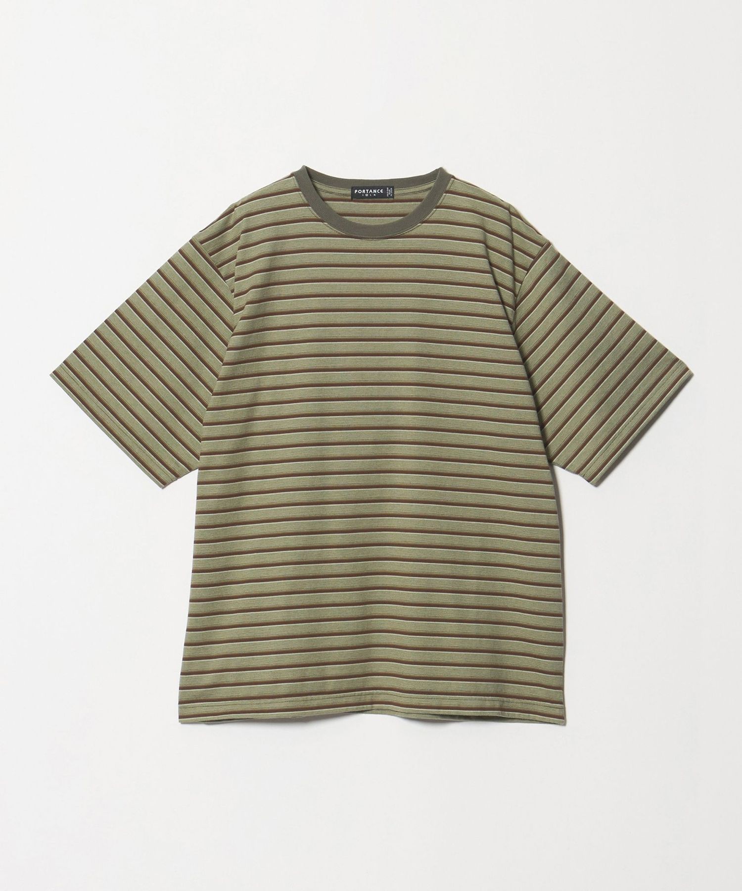 PORTANCE＞オリジナル ストライプ ショート スリーブ Tシャツ