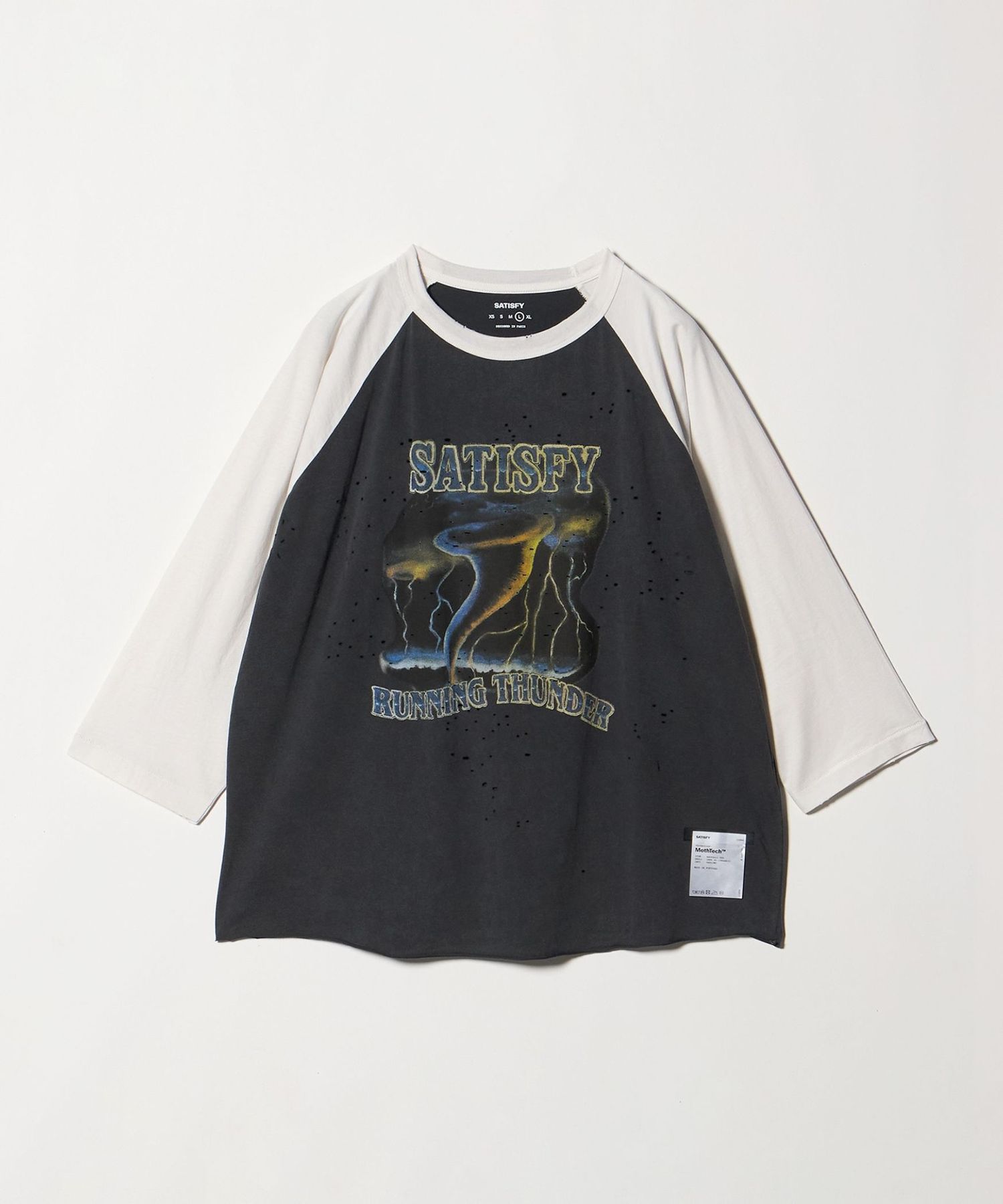 トップス SATISFY MothTech Baseball Tee SATISFY＞MOTHTECH BASEBALL T―SHIRT/Tシャツ