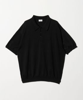 BEAUTY&YOUTH/HI―LINE グロッシー ギザ 3B ニット ポロシャツ ウォッシャブル/ポロシャツ