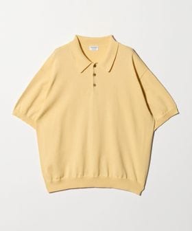 BEAUTY&YOUTH/HI―LINE グロッシー ギザ 3B ニット ポロシャツ ウォッシャブル/ポロシャツ
