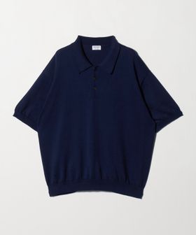 BEAUTY&YOUTH/HI―LINE グロッシー ギザ 3B ニット ポロシャツ ウォッシャブル/ポロシャツ