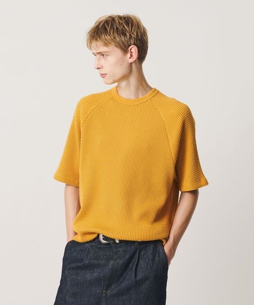 BEAUTY&YOUTH/ビッグ ワッフル クルーネック ショートスリーブ Tシャツ/Tシャツ / カットソー