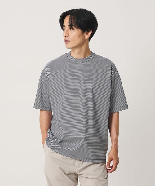 BEAUTY&YOUTH/クール デオドラント クルーネック ボーダー Tシャツ 接触冷感 抗菌防臭/Tシャツ / カットソー