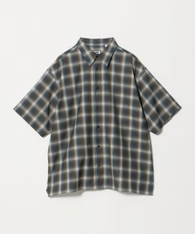 H BEAUTY&YOUTH/＜H＞ライトウール チェックスリット レギュラーカラーシャツ/シャツ / ブラウス