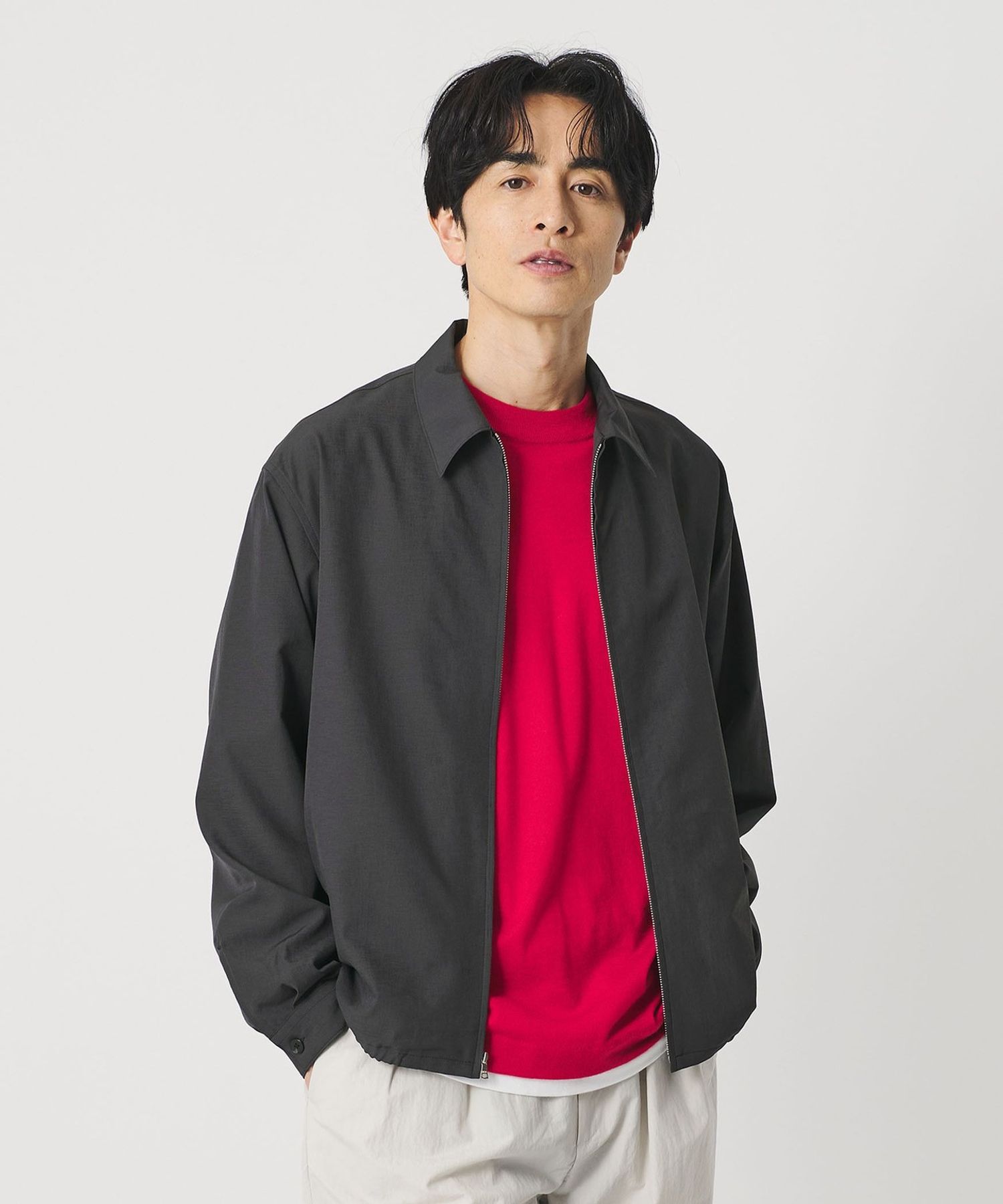 KOMATSU PACK ジップ アップ シャツ セットアップ対応 撥水 ウォッシャブル