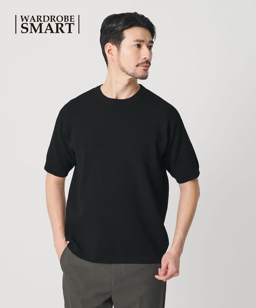 BEAUTY&YOUTH/【WEB限定 WARDROBE SMART】マシーンウォッシュ  ピケニット Tシャツ【抗菌防臭】/Tシャツ / カットソー