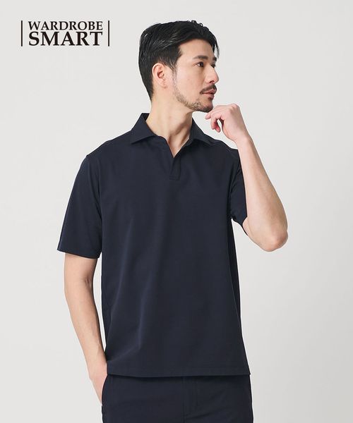 BEAUTY&YOUTH/【WEB限定 WARDROBE SMART】クール ハイゲージ モクロディ スキッパー ポロシャツ【抗菌防臭・接触冷感】/ポロシャツ