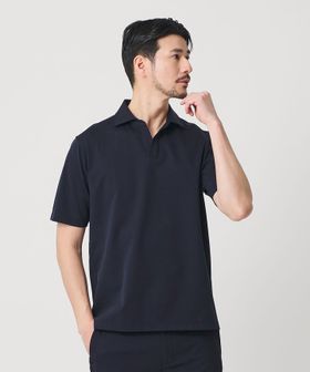 BEAUTY&YOUTH/【WEB限定 WARDROBE SMART】クール ハイゲージ モクロディ スキッパー ポロシャツ【抗菌防臭・接触冷感】/ポロシャツ