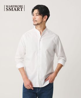 BEAUTY&YOUTH/【WEB限定 WARDROBE SMART】コットン バンドカラー スキッパー シャツ/シャツ / ブラウス